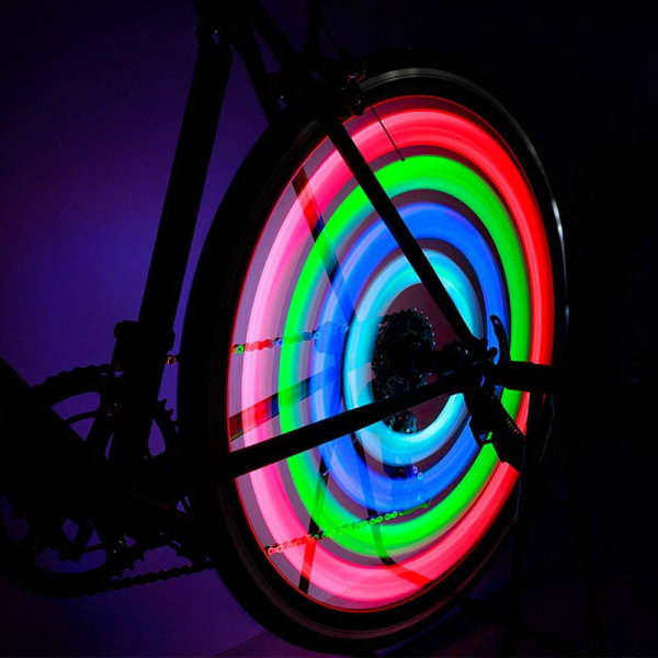Bike Spoke Light, 8 delar Cykelhjul ekerlampor, för MTB-fäste