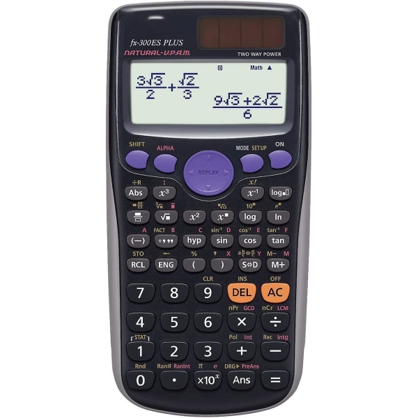 Fx-300es Plus vitenskapelig kalkulator, svart
