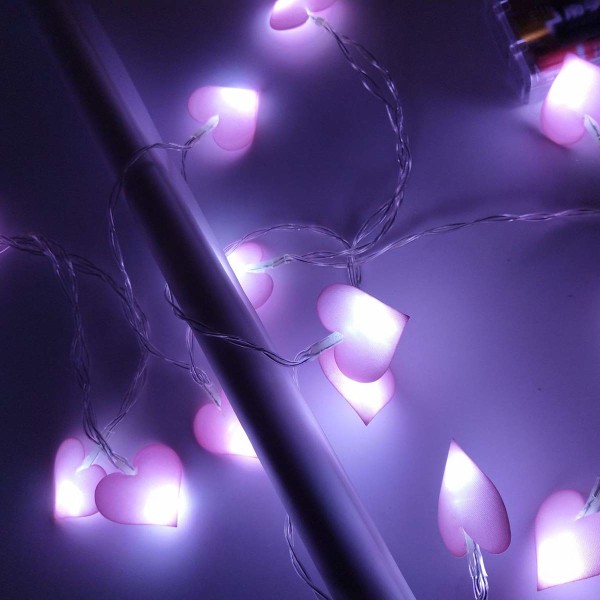 Meter 20 LED Heart Shape LED String Lights for soverom