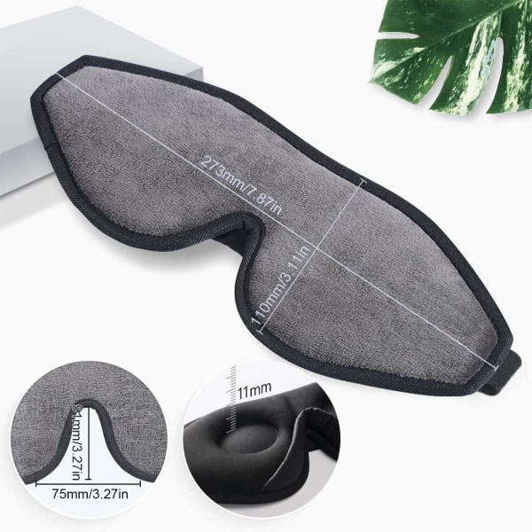 Sovemaske til kvinder og mænd, 3D Comfort Ultra Soft Premium Eye