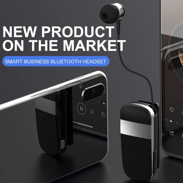 Øretelefoner og in-ear Bluetooth-hodetelefoner med kabel for mobiltelefon Kablede øretelefoner for forretningsmøte - svart svart