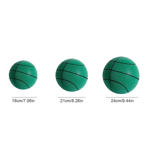 Handleshh Tyst Basketboll - Premiummaterial, tyst och mjuk skumboll, tränings- och spelhjälp Grön-Xin Green Green 24cm