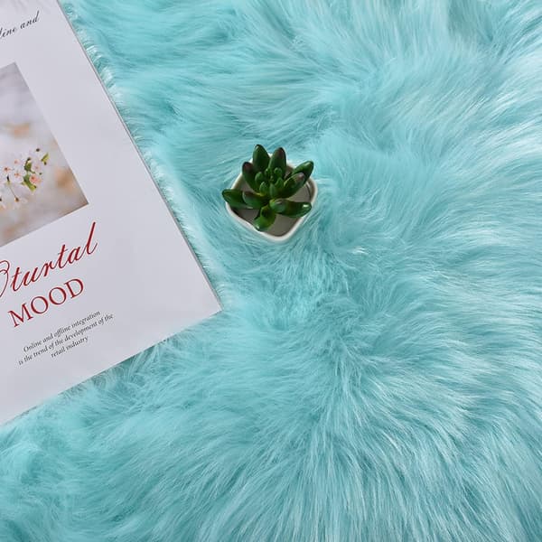 Superblødt tæppe, fluffy gulvmåtte, soveværelsesgulvmåtte Sky blue