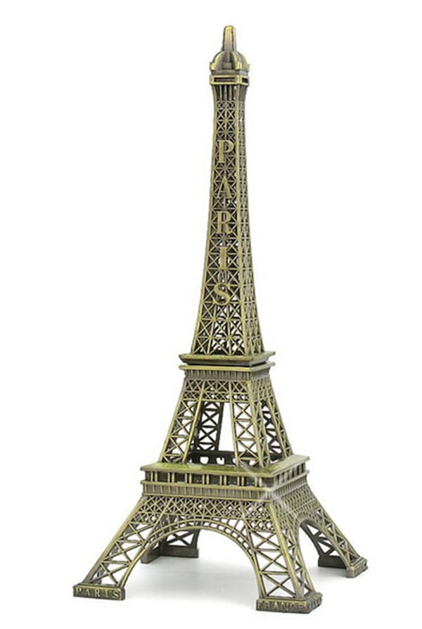 Bronsefarget Paris Eiffeltårn Statue Vintage-FF-