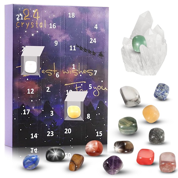 Adventskalender 2025 - 24 Dager med Natursten, Malmmineraler & Steinsamling Style 1