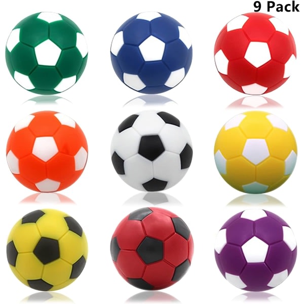 9 stycken fotbollssnooker 1,42 tums bordsfotboll för bordsfotboll Bordsspel Fotbollstillbehör Ersättning Flerfärgad