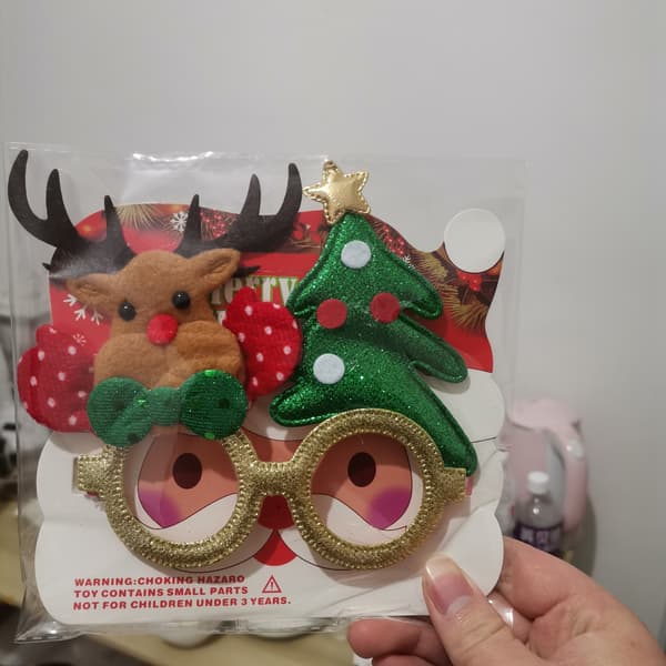 Julglasögonbågar Festlig Tomtestil Kostymtillbehör
