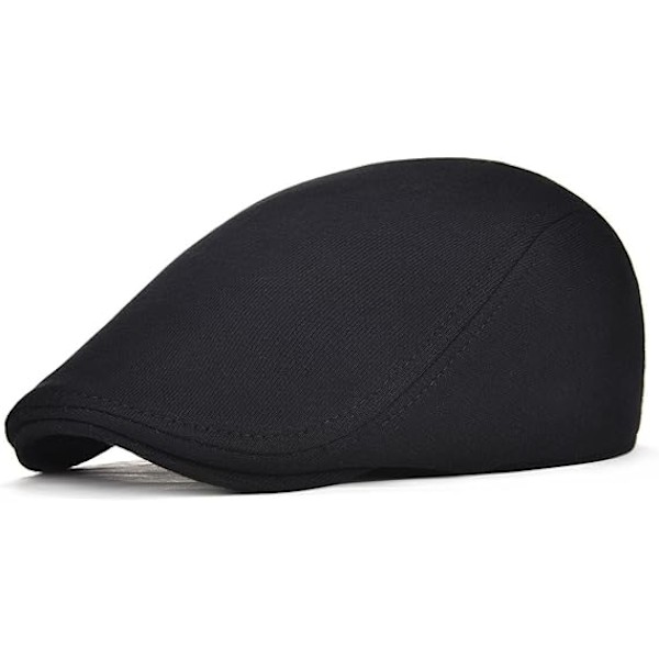 2-pack Bomulls Newsboy Caps för Män Mjuk Passform Taxi Hattar, Basker