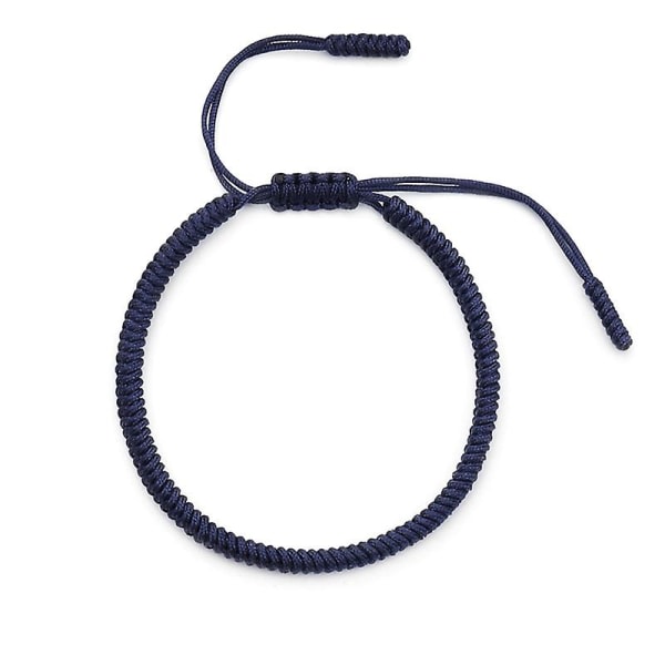 Unisex armband enfärgad handgjorda rep flätade Lucky armband smycken för fest mörkblå
