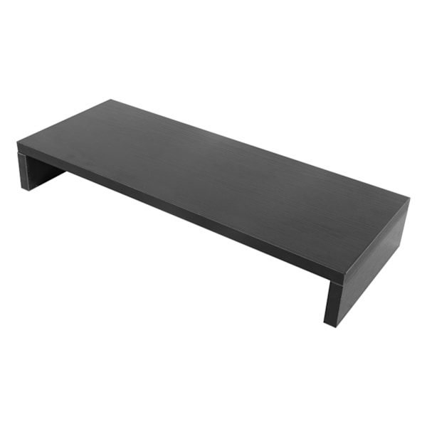 Skærmstativ i træ LED LCD Computerskærm Riser Desktop Organizer Display Hylde Sort