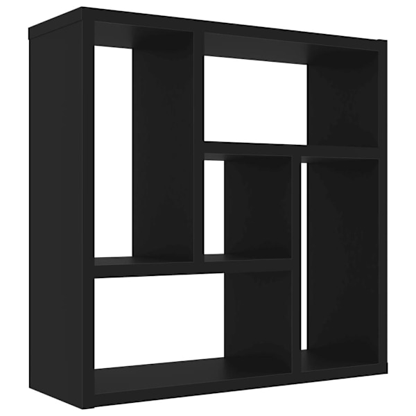 vidaXL Seinähylly musta 45,1x16x45,1 cm lastulevy black 5930