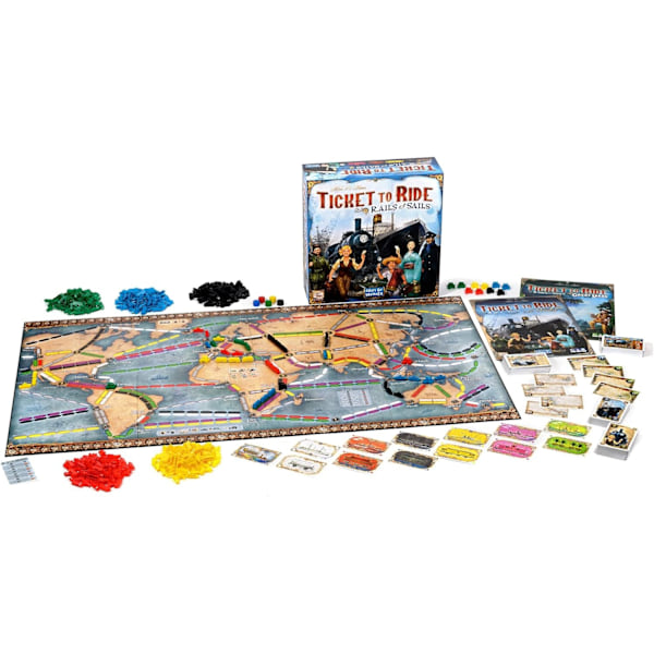 Ticket to Ride: Rails & Sails - Brädspel av Days of Wonder | 2-5 spelare