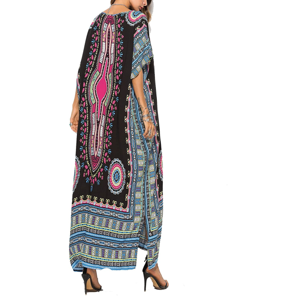 Etnisk print Lös Kaftan sommar lang kjol