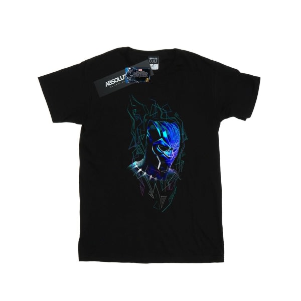 Marvel Boys Black Panther Neon Mask T-shirt 7-8 år Svart 7-8 år