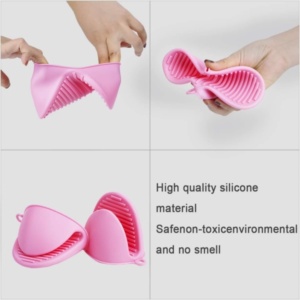 Grytlappar silikon handskar set, silikon ugn grytlappar handske