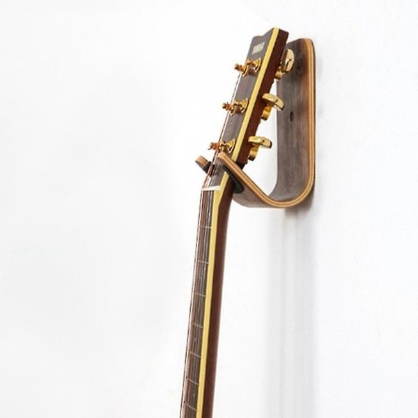 Gitarr Skateboard Väggfäste Unik Design Böjt Trä Gitarrhängare Väggfäste Gitarrhållare Acoust -suzuka null none