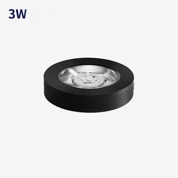 Spot LED Downlight Loftlampe 3W SORT 3W SORT 3W Black 3W Black