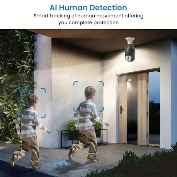 Tuya 3MP/5MP 5G Dobbelbånd Pære Kamera WiFi Toveis Stemme AI Menneskelig Bevegelsessensor Nattsyn E27 Kamera Zoom Overvåkingskamera 2MP 5G Yiiot