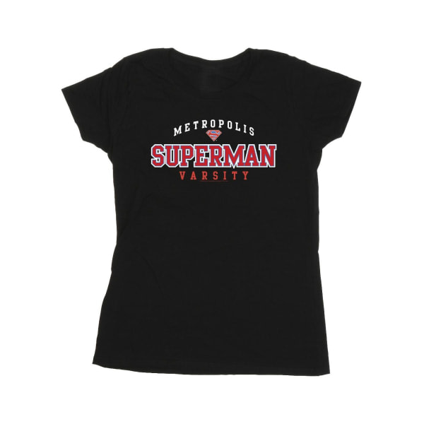 DC Comics Naiset/Naiset Superman Metropolis Varsity Puuvilla T-Sh Musta XXL
