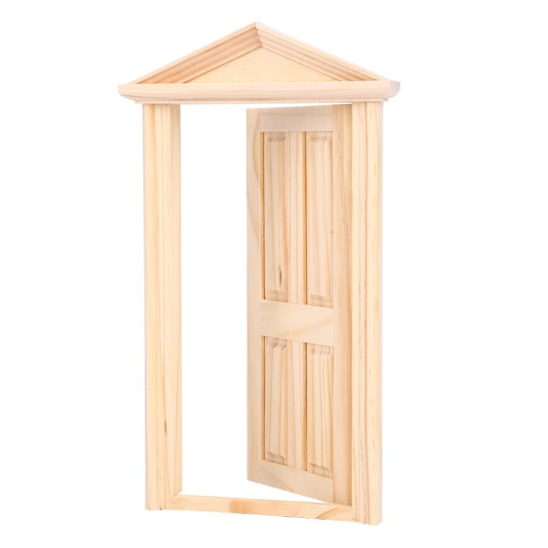 1:12 Dockhus Miniatyrer DIY Träspira Dörr Möbler Tillbehör 0.1