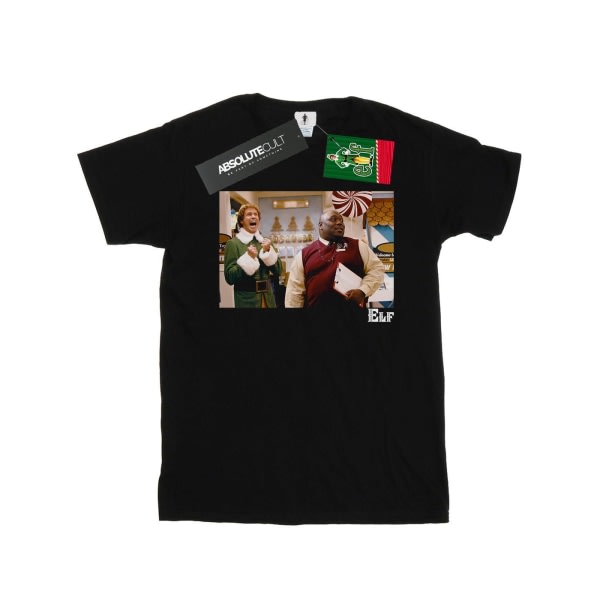 Elf Girls Christmas Store Cheer puuvillainen T-paita 7-8 vuotta musta 7-8 vuotta
