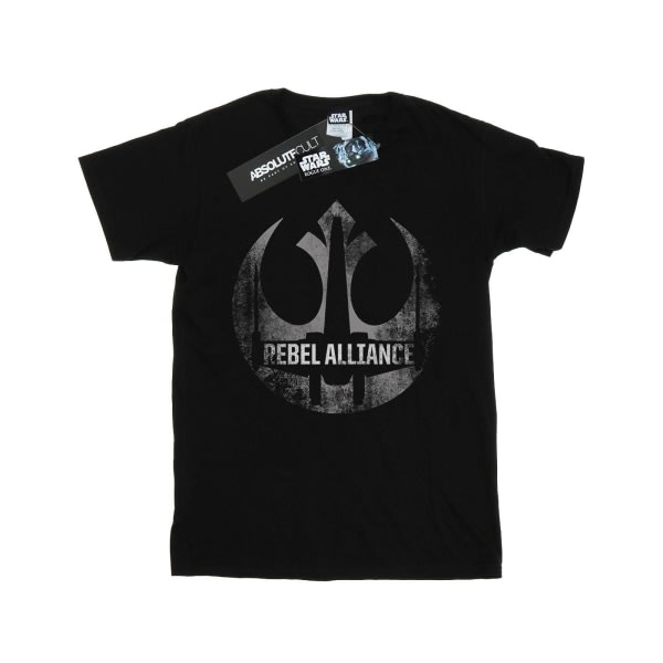Star Wars Girls Rogue One Rebel Alliance X-Wing T-skjorte i bomull Svart 5-6 år
