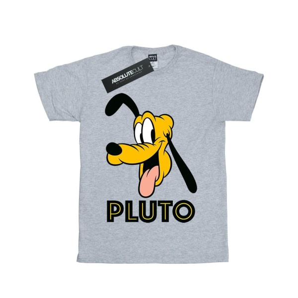 Disney Boys Pluto Face T-shirt 5-6 år Sports Grey 5-6 Years