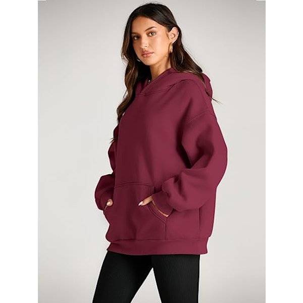 Trendy Queen Dame Oversized Hoodies Fleece Genser Langærmet Genser Pullover Høst Antrekk