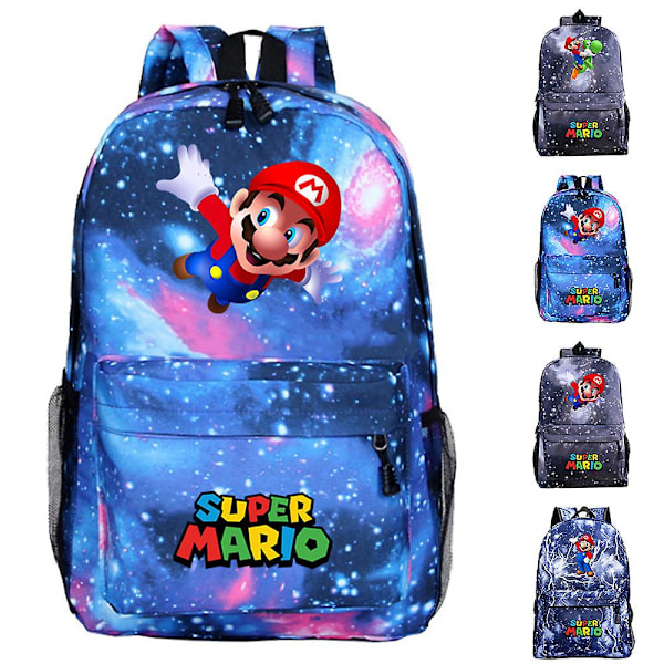 Super Mario Bros Barn Ryggsäck Lättvikts Laptop Ryggsäckar Rese Casual Väska Skolväska Presenter D