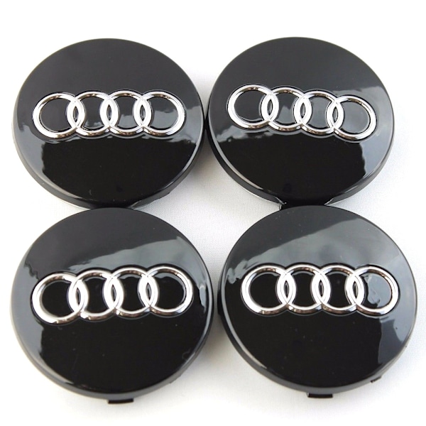 4-pak - Audi Centrumkåpor / Hjulnav Emblem - Bil 61 61 60 mm