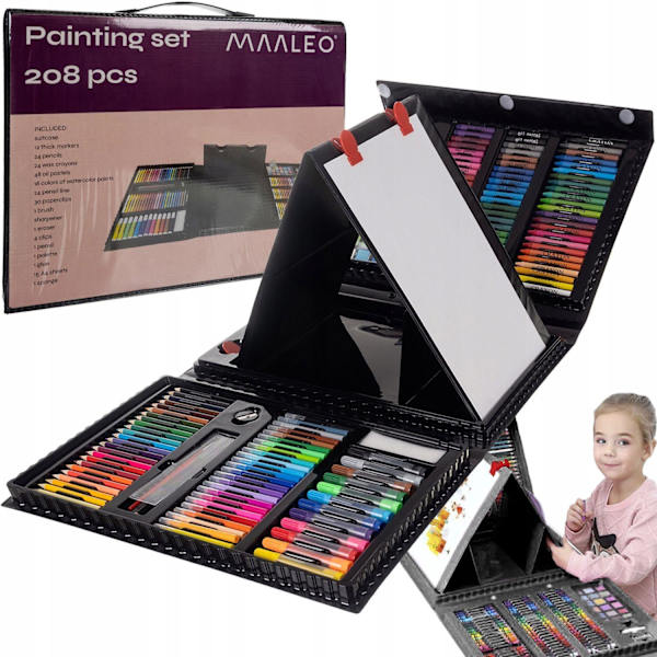 Målarset i Väska - 208 Delar Multicolor multifärg