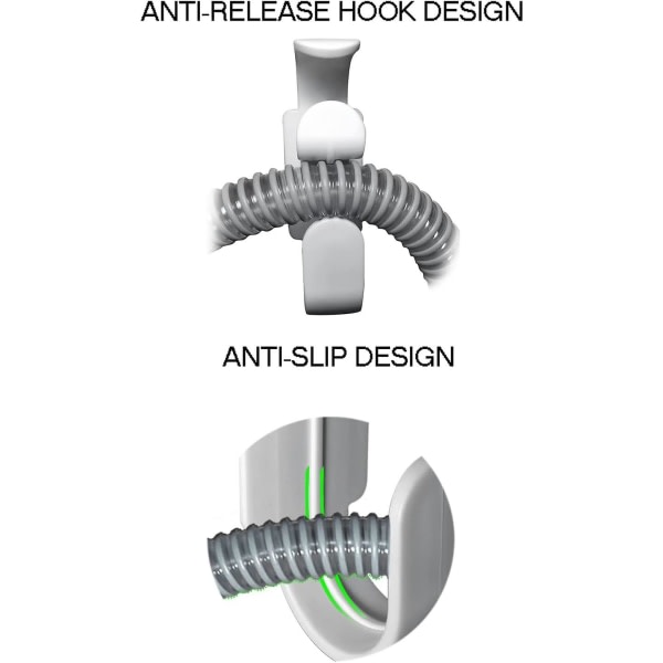 2 stk Cpap slangehenger med anti-ledning funksjon, Cpap maske krok & Cpap slangeholder