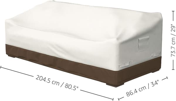 Beige+Ljusbrun 420D Skyddande Överdrag för 3-Sits Soffa-XF27-