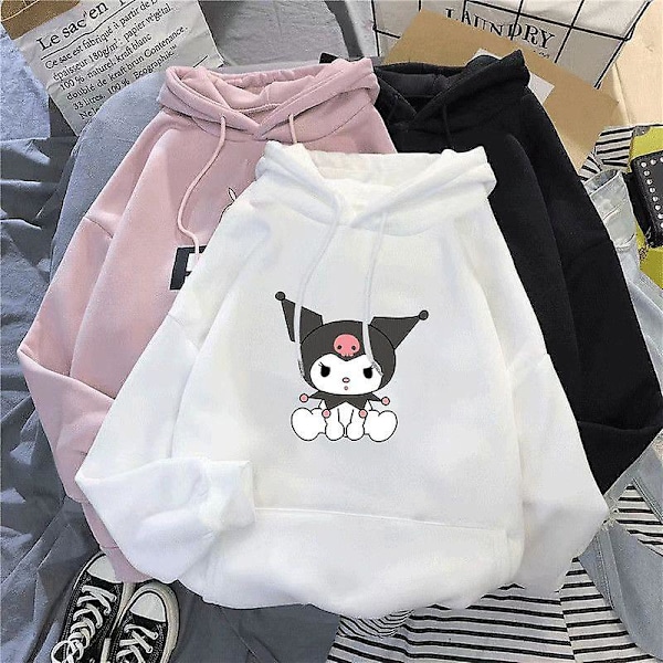 Sanrio Anime Cinnamoroll Kuromi My Melody Plysch Huvtröjor Kläder Pojke Flicka Baby Tröjor Pullover Toppar Present 115-125CM 115-125CM QWE-5VFGG