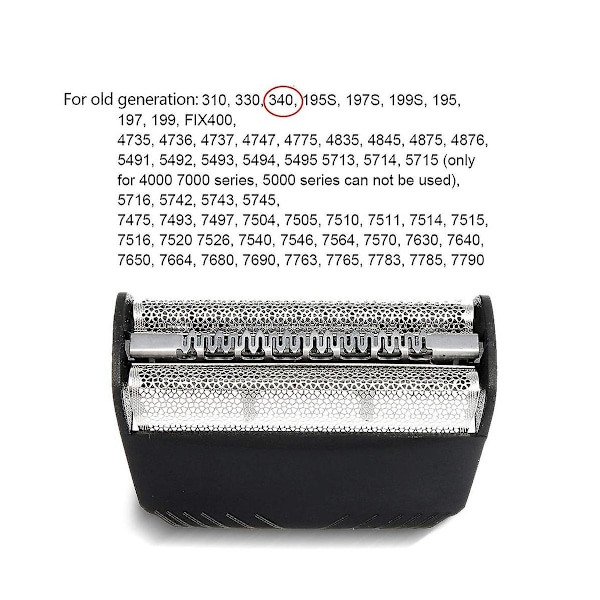 Vaihtoterät BRAUN 330 199 197S-1 195S-1 4845 4745 5743 7516 7475 7493 7763 7783 partakoneille