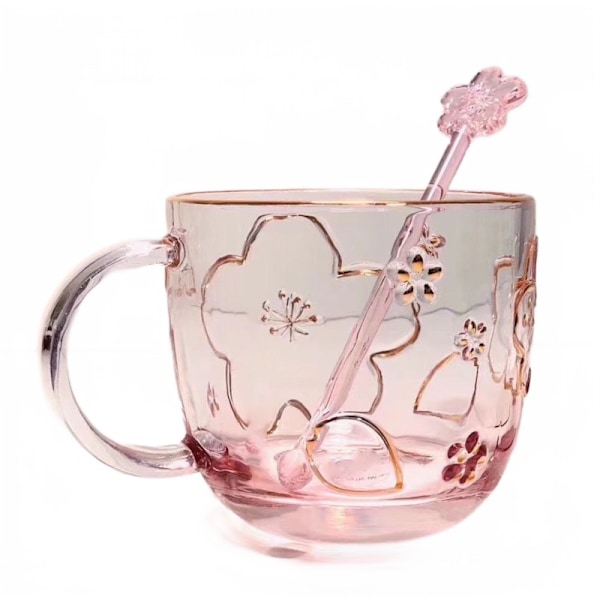 400 ml glaskop Phnom Penh Kirsebærblomst Relief Med-XF3-