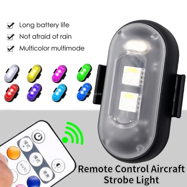 8 Farver LED Strobe Lights Flyvemaskinelys 8PCS 8PCS 8Pcs