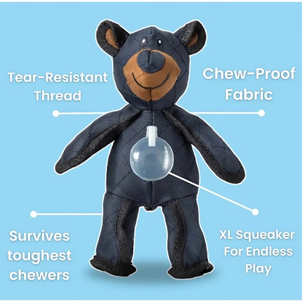 Unbreaka Bear Dog Osläcklig Nallebjörn Extreme Bear 2.0 Koiralelu - WELLNGS, Kestävä, vahva koiranlelu pureskeluun