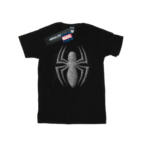 Marvel Boys Spider-Man Web Logo T-shirt 9-11 år Sort 9-11 år