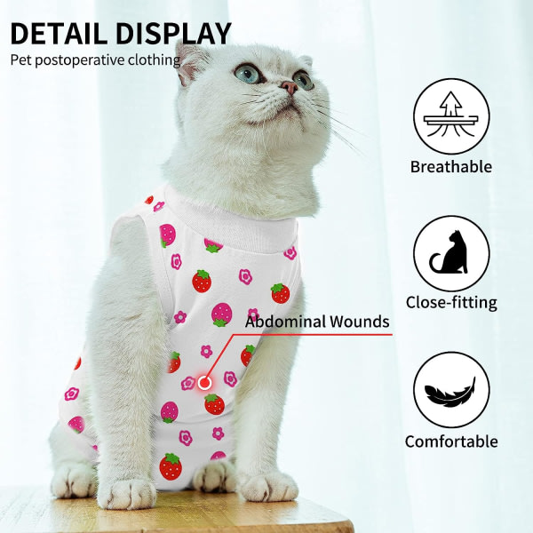 Buksår eller hudrehabiliteringskit, anti-slicksår ​​att bæres etter operasjon, andningsbar E-halsersetning for katter og hundar, store