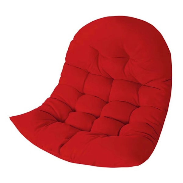 Indendørs hængende æggestol hængekøje stol sæde tyk pude hynde puder, 120x80cm red