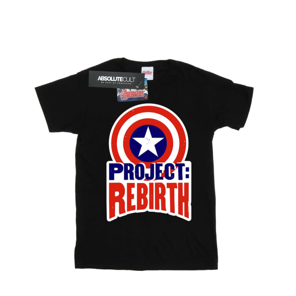 Marvel Boys Captain America Project Rebirth T-shirt 5-6 år F Svart 5-6 år