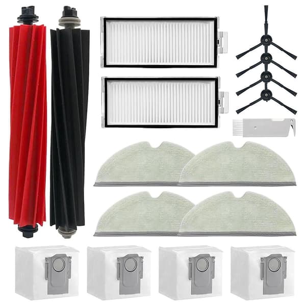 Kompatibel med Roborock Q8 Max, Q8 Max+, q5 Pro, reservedele tilbehør hovedsidebørste Hepa filter moppestøvpose [DB]-XF4-