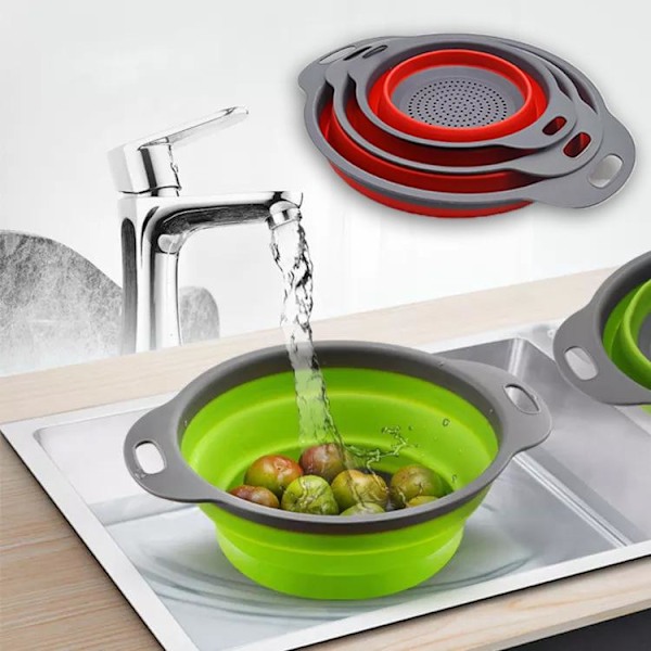 3-pack - Hopfällbara Durkslag / Silar - 3 storlekar multicolor 600