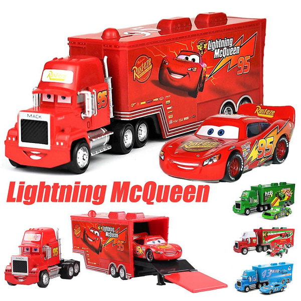 Autot 2/3 elokuva Mcqueen The King Chick Hicks Mack Truck Uncle Truck Urheiluautolelusarja lapsille Syntymäpäivälahjat