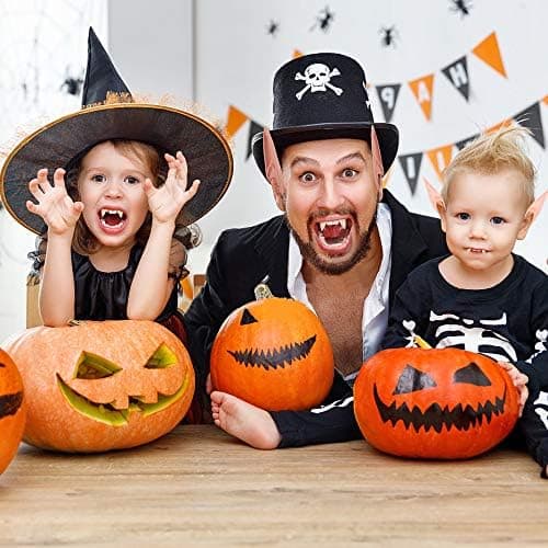 Set med 12 vampyrtänder Huggtänder Älvöron för Cosplay Kostym Access-FF-