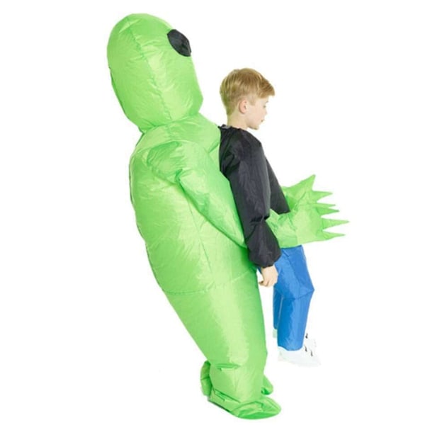 Oppustelig Alien Kostume til Børn Fancy Blow Up Kostume Halloween Cosplay Fantasy Kostume