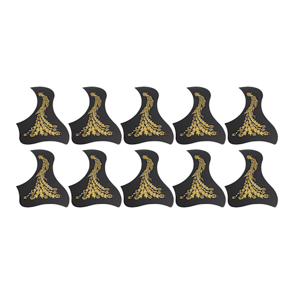 Guitar Pickguard Classic Anti Scratch Plate Skyddsinstrument Tillbehör Fågeltyp Phoenix Mönster 10st Guld