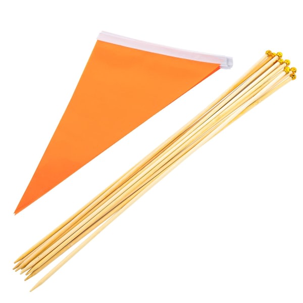 10 st Blm Flag Yards Markeringsflaggor Orange Flag Utility Flaggor Konstruktioner Markering Flagga Trädgårdsmarkörer Flaggor