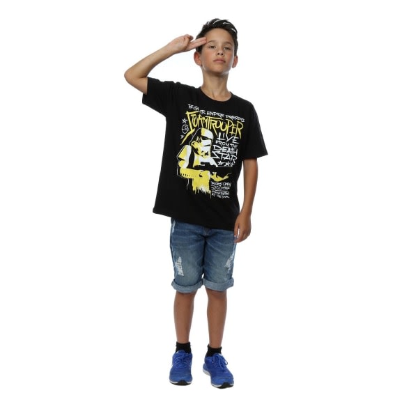 Star Wars Boys Stormtrooper Rock -juliste T-paita 12-13 vuotta Bla musta 12-13 vuotta